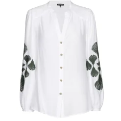 1625-69 / Rechtvallende Soepele Bloes Met Broderie>Caroline Biss Online