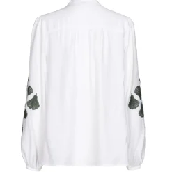 1625-69 / Rechtvallende Soepele Bloes Met Broderie>Caroline Biss Online