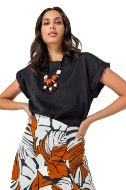 1627-10 / Rechtvallende Top Met Mouweffect><noscript><img width=