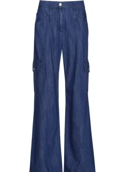 1512-24 / Soepelvallende Cargojeans, Wijd Been, Normal Waist>Caroline Biss Clearance