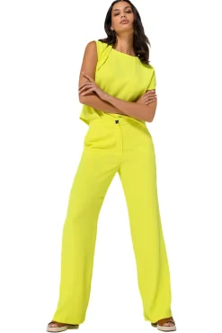 1521-80 / Soepelvallende Citylook Broek, Recht Been, Normal Waist><noscript><img width=