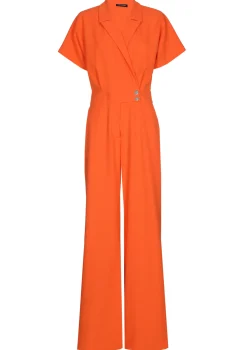 1580-53 / Soepelvallende Comfortabele Jumpsuit, Wijd Been>Caroline Biss Outlet