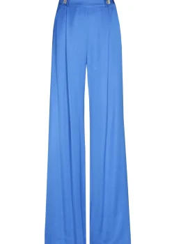 1527-27 / Soepelvallende Geklede Broek, Recht Been, Mid Waist>Caroline Biss Outlet