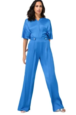 1527-27 / Soepelvallende Geklede Broek, Recht Been, Mid Waist><noscript><img width=