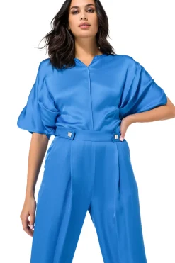 1527-27 / Soepelvallende Geklede Broek, Recht Been, Mid Waist><noscript><img width=