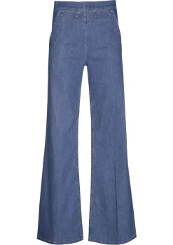 1515-24 / Soepelvallende Geklede Jeans, Wijd Been, Normal Waist>Caroline Biss Discount