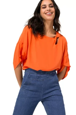 1515-24 / Soepelvallende Geklede Jeans, Wijd Been, Normal Waist><noscript><img width=