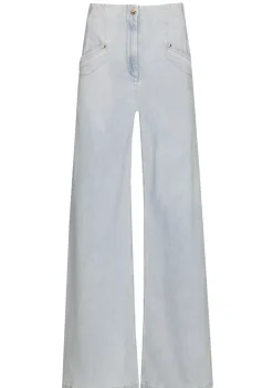 1525-25 / Soepelvallende Jeans, Wijd Been, High Waist>Caroline Biss