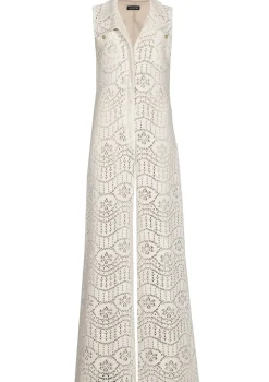 1543-34 / Soepelvallende Jumpsuit In Crochet, Wijd Been>Caroline Biss New