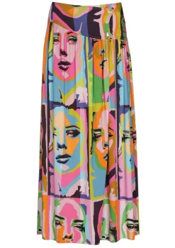 1702-79 / Soepelvallende Midirok Pop-Art>Caroline Biss Clearance