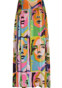 1702-79 / Soepelvallende Midirok Pop-Art>Caroline Biss Clearance