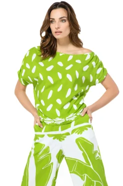 3656-79 / Soepelvallende Off-Shoulder Top><noscript><img width=