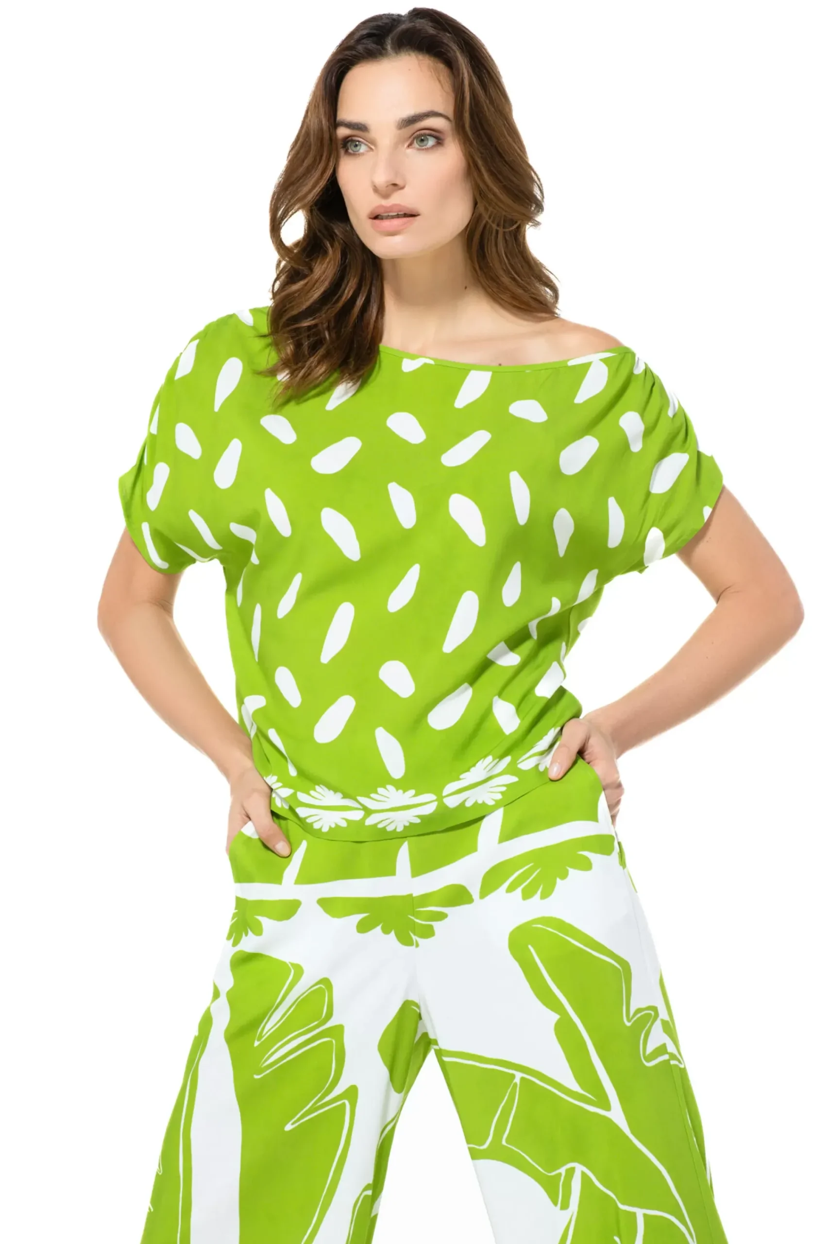 3656-79 / Soepelvallende Off-Shoulder Top>Caroline Biss Outlet