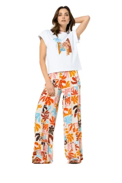3569-89 / Soepelvallende Palazzo Broek, Normal Waist>Caroline Biss Discount