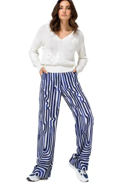 1294-91 / Vrouwelijke Pull Met Broderie Effect><noscript><img width=