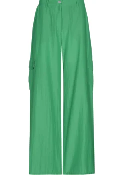 3554-61 / Wijde Broek Katoenmix, Normal Waist>Caroline Biss Online