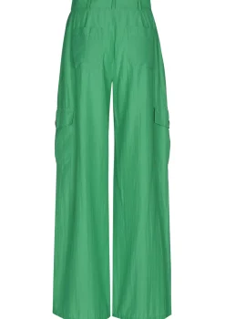 3554-61 / Wijde Broek Katoenmix, Normal Waist>Caroline Biss Online
